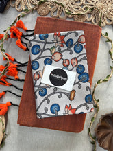 Orange Handloom Cotton Saree With Kalmkari Print Blouse